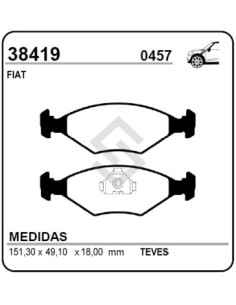 Ft Past. Freno Del. Tipo 93/97 - Uno Way 08/... Fiorino 750kg 92/...