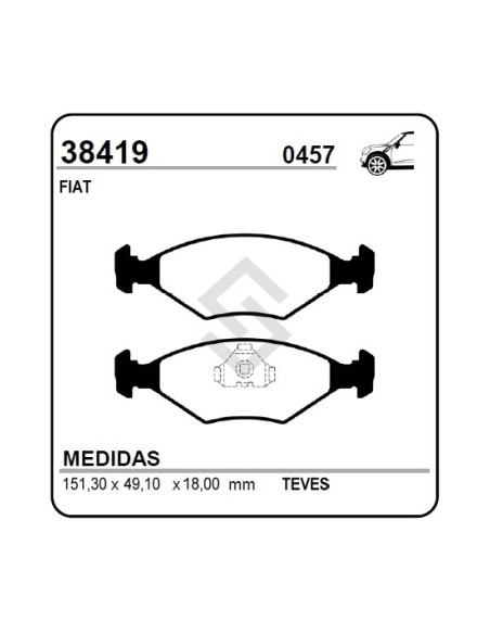 Ft Past. Freno Del. Tipo 93/97 - Uno Way 08/... Fiorino 750kg 92/...