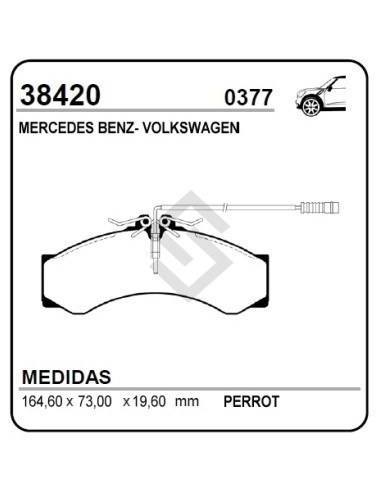 Vr Past. Freno Del. M.benz. Sprinter 412