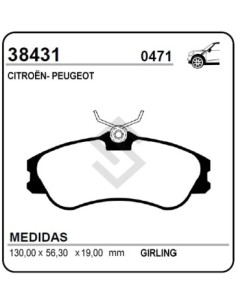 Vr Past. Freno Del. P.306 98/... / Partner 97/99 S/sensor
