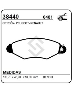 Vr Past. Freno Del. Xsara Berlina / P.206 / Kangoo
