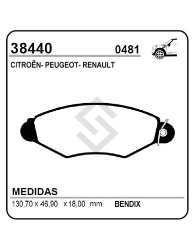 Vr Past. Freno Del. Xsara Berlina / P.206 / Kangoo