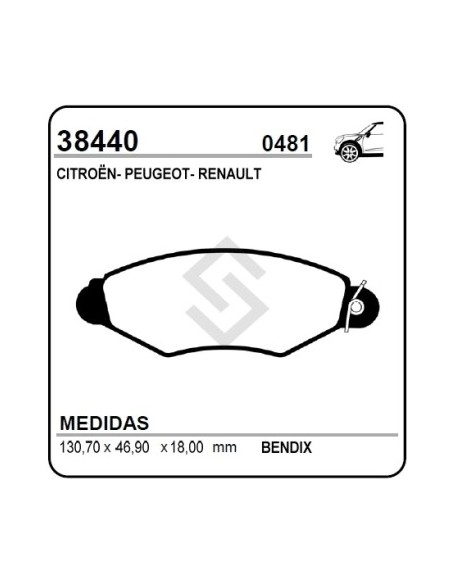 Vr Past. Freno Del. Xsara Berlina / P.206 / Kangoo