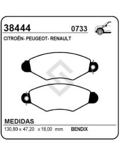 Vr Past. Freno Del. Xsara / P.206 / P.306 / Kangoo