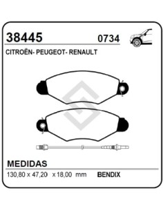 Vr Past. Freno Del. Xsara / P.206 / P.306 / Kangoo - C/sensor