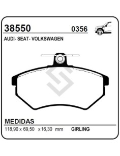Im Past. Freno Del. Cordoba 1.8 16v - 2.0gti / Ibiza 1.8 2.0 Gti