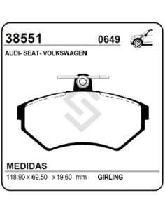 Im Past. Freno Del. Cordoba 1.8 16v - 2.0gti / Ibiza 1.8 2.0gti