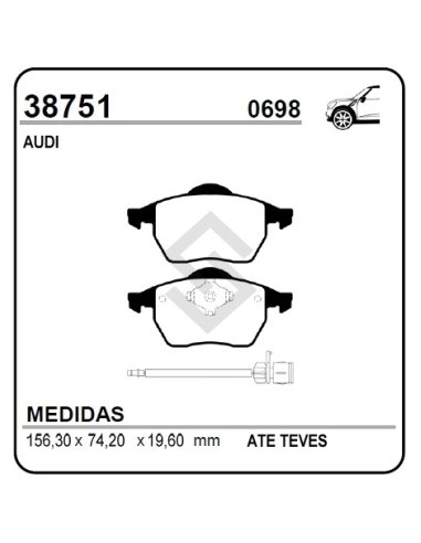 Vr Past. Freno Del. Audi A4 / A6 / Quattro