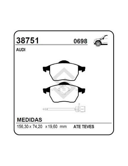Vr Past. Freno Del. Audi A4 / A6 / Quattro