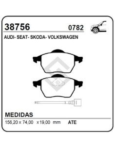 Vr Past. Freno Del. A3 / Skoda Octavia / Seat Toledo