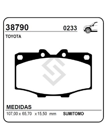 Im Past. Freno Del. 4 Runner 79/90 / Land Crusier P.up 79/90