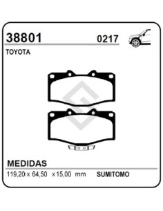 Im Past. Freno Del. Toyota Hilux 84/.. 2.4 D - 2.4 I 4wd
