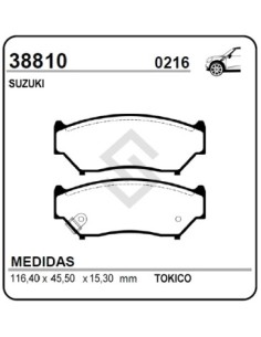 Vr Past.freno Del.suzuki Siderick/vitara -  90/94 (4 Ptas) - Metalica