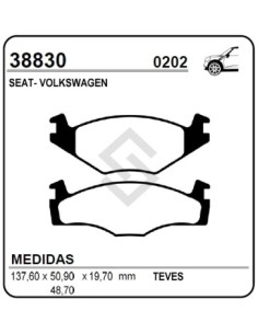 Vr Past. Freno Del. Golf 1.8 Gl 86/94 / Passat 80/88 / Seat Cordoba / Toledo / Ibiza