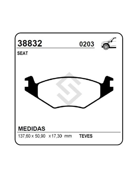 Im Past. Freno Del. Seat Cordoba 1.4 / Ibiza 1.3 90/94