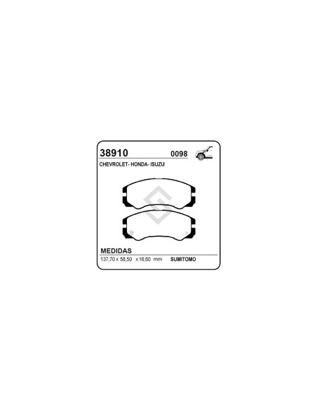 Vr Past. Freno Del. Isuzu Trooper / Rodeo / Passport 90/96