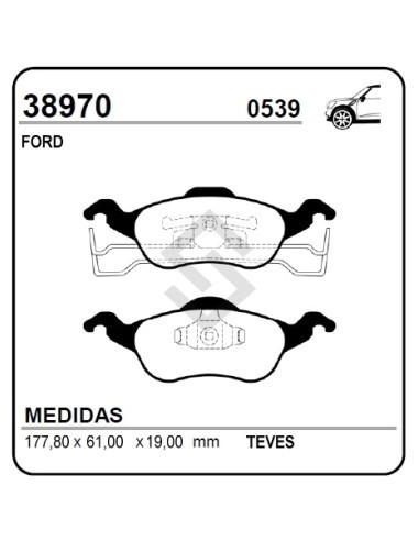 Fd Past. Freno Del. Focus (nafta O Diesel)