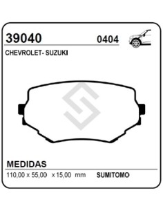 Vr Past. Freno Del. Grand Vitara 2000