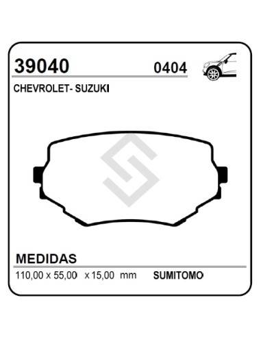 Vr Past. Freno Del. Grand Vitara 2000