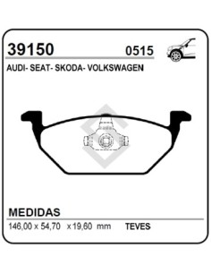 Vr Past. Freno Del. Golf Iv / Fox  / Spacefox / Passat / Bora / Polo / Toledo / Cordoba / A3