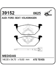 Vr Past. Freno Del. Audi A3/altea/bora/cordoba/cross Fox/fox/golf/ibiza/toledo/suran/suran Cross/leon/new Beetle/vento