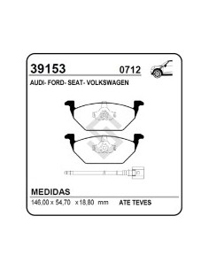 Vr Past. Freno Del/tras. Escort 2000 / Audi A2 / Bora / Golf / Seat