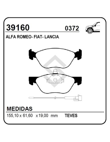 Vr Past. Freno Del. Marea / Bravo / Brava / A.romeo 145 / Quadrifoglio - 95/96