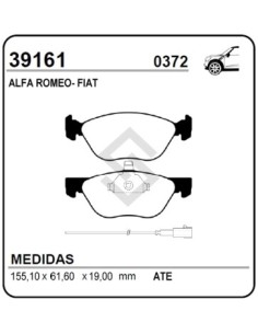 Im Past. Freno Del. A.romeo 147 1.6i - 1.9 Jtd 16v - 2.0i Twin Spark