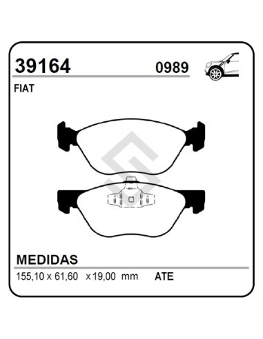 Ft Past.freno Del. Doblo / Idea Advent. / Palio Wkend Adv.locker / Strada Advent / Punto / Linea 1.4 - 10/...