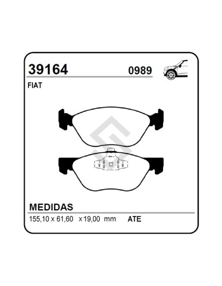 Ft Past.freno Del. Doblo / Idea Advent. / Palio Wkend Adv.locker / Strada Advent / Punto / Linea 1.4 - 10/...
