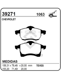Ch Past. Freno Del. Meriva 1.8 10/... Vectra (aro 15) 10/... Zafira 10/... Astra 10/...