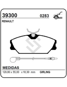 Vr Past. Freno Del. Laguna / Megane / R.19 / Safrane / Scenic 94/98