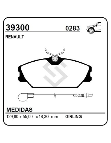 Vr Past. Freno Del. Laguna / Megane / R.19 / Safrane / Scenic 94/98