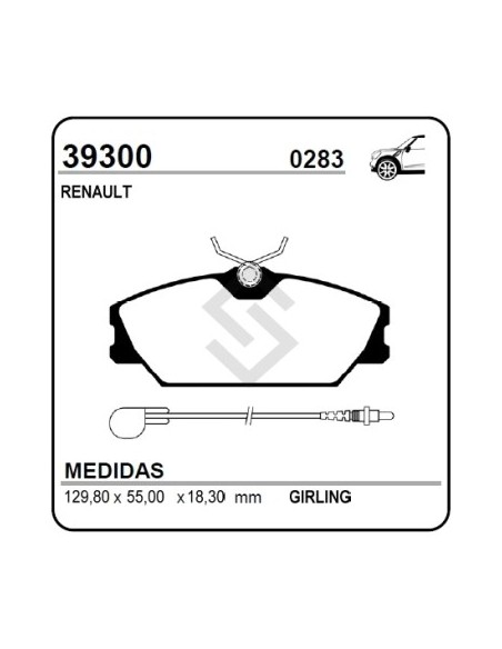 Vr Past. Freno Del. Laguna / Megane / R.19 / Safrane / Scenic 94/98