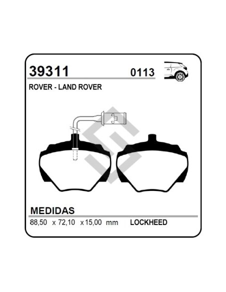 Im Past. Freno Tras. Range Rover 70/94 - Discovery 92/... Defender 110 94/...