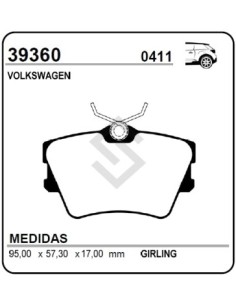 Vr Past. Freno Tras. Transporter 1.9 Turbo Diesel