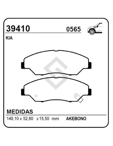 Vr Past. Freno Del. Kia Sportage/gran Sportage 98/...