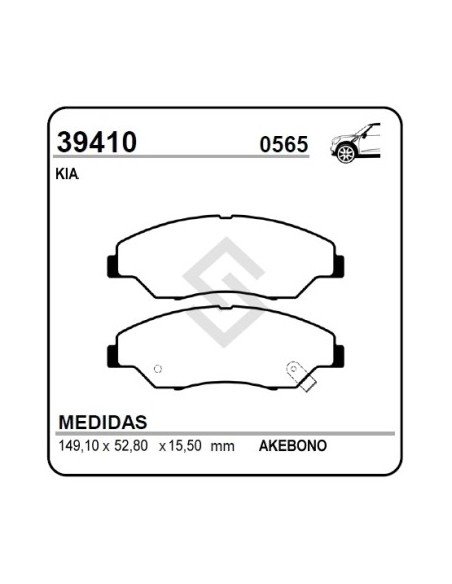 Vr Past. Freno Del. Kia Sportage/gran Sportage 98/...