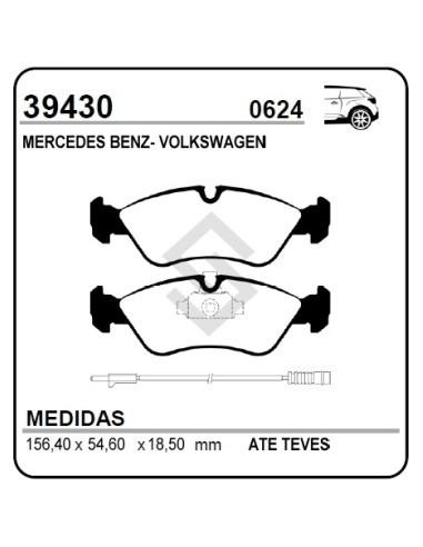 Vr Past. Freno Tras. M.benz Sprinter 95/97