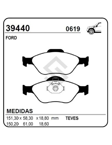 Fd Past. Freno Del. Courier / Ecosport / Fiesta (ancha)