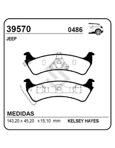 Im Past. Freno Tras. Jeep Grand Cherokee 4x4 / Wrangler 97/99