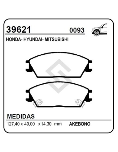 Im Past. Freno Del. Accord 83/95 - Hyundai Accent - Mitsubishi Precis