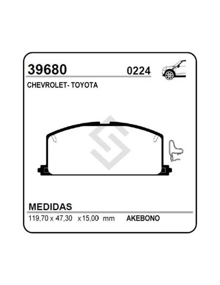 Vr Past. Freno Del. Toyota Celica / Corolla / Carina 90/94