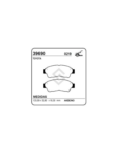 Vr Past. Freno Del. Toyota Corona / Camry / Carina 90/94