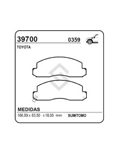 Vr Past. Freno Del. Toyota Coaster / Dyna 3400 / 3700 / 4000