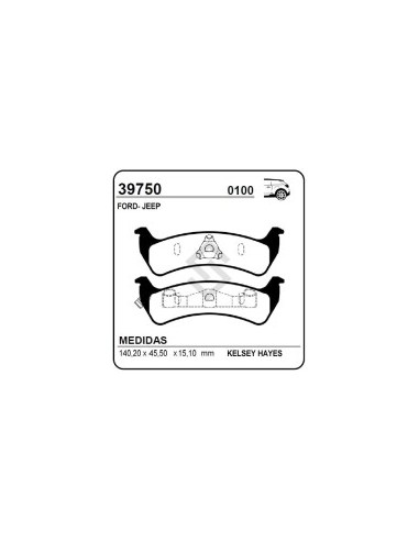 Vr Past. Freno Tras. Jeep Grand Cherokee 4x4 .../94