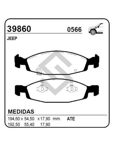 Im Past. Freno Del. Jeep Grand Cherokee 99/...