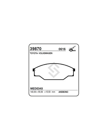 Im Past. Freno Del. Toyota Hilux 4x2 4x4 05/... / Vw Taro 1.8 P.up 89/97