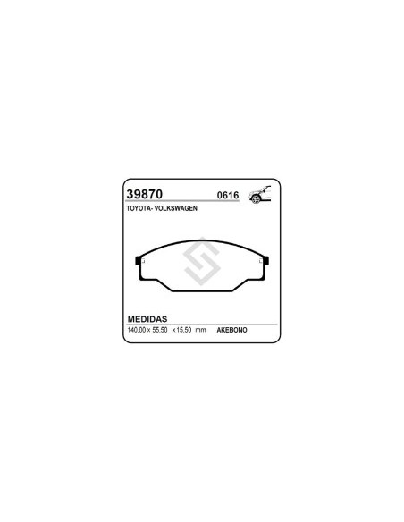 Im Past. Freno Del. Toyota Hilux 4x2 4x4 05/... / Vw Taro 1.8 P.up 89/97