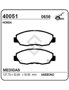 Vr Past. Freno Del. Accord 2.0 16v Ex / Civic Coupe 99/02 (americano)